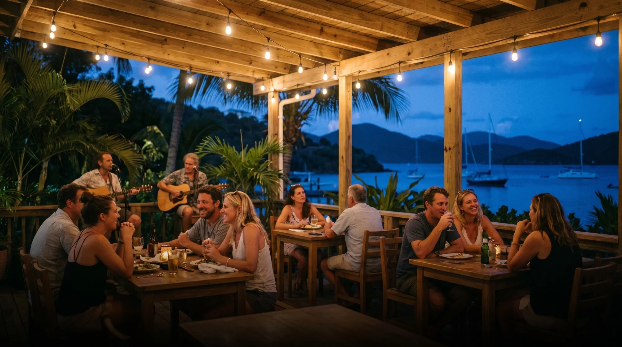 Coral Bay after dark.