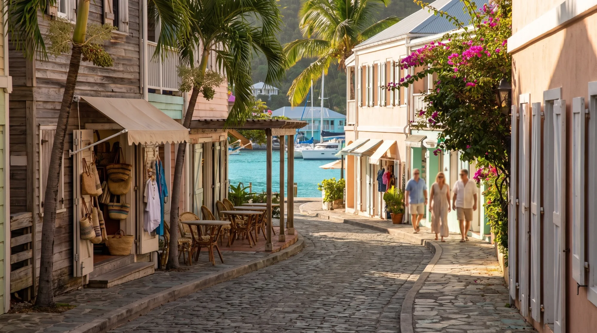 Cruz Bay and the island of St. John